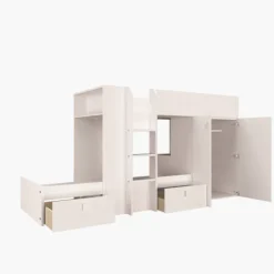Lit combiné N 1277 reversible blanc 200cm