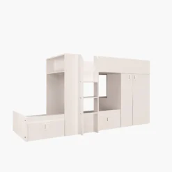 Lit combiné N 1277 reversible blanc 200cm