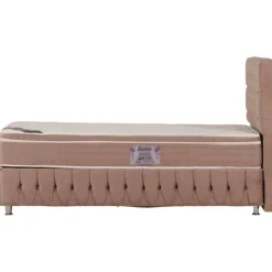 Lit complet Exelans 90 cm - avec coffre Beige
