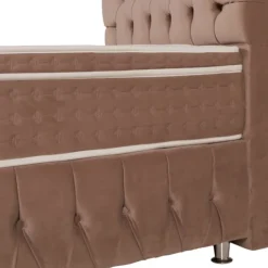 Lit complet Exelans 90 cm - avec coffre Beige