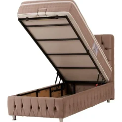 Lit complet Exelans 90 cm - avec coffre Beige