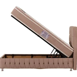 Lit complet Exelans 90 cm - avec coffre Beige