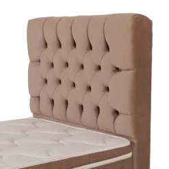 Lit complet Exelans 90 cm - avec coffre Beige