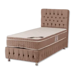 Lit complet Exelans 90 cm - avec coffre Beige