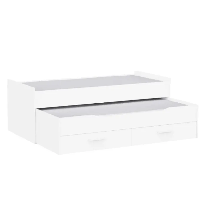 Lit gigogne Twist 90 x 200 cm blanc