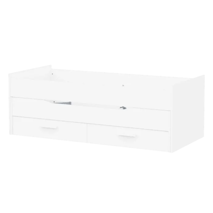 Lit gigogne Twist 90 x 200 cm blanc