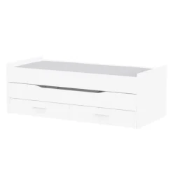 Lit gigogne Twist 90 x 200 cm blanc