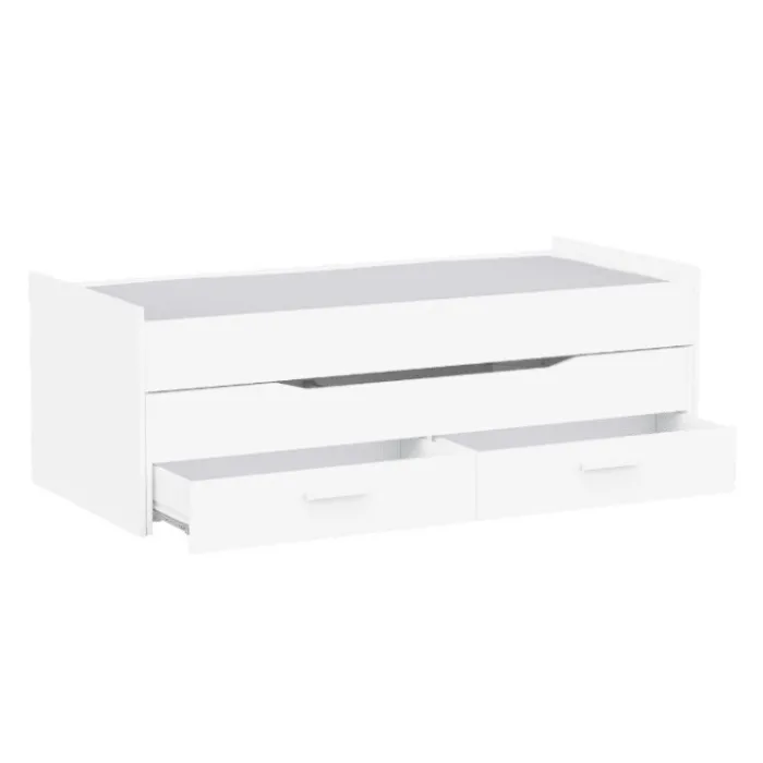 Lit gigogne Twist 90 x 200 cm blanc