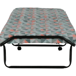 Lit pliant 80 x 190 cm - 12 lattes noir + housse