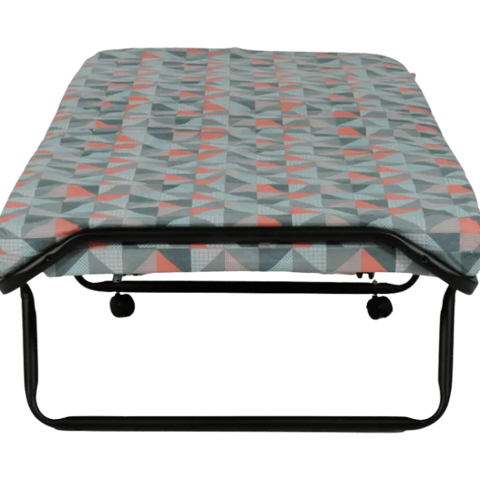 Lit pliant 80 x 190 cm - 12 lattes noir + housse