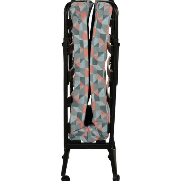 Lit pliant 80 x 190 cm - 12 lattes noir + housse