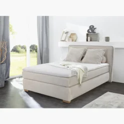 Lit Romy 140 cmx200 cm Boxspring complet beige