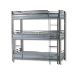 Lit superposé 3 couchages 90x190 Earl Triple gris