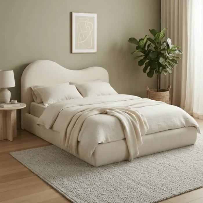 Lit 160 x 200 cm Rhea beige
