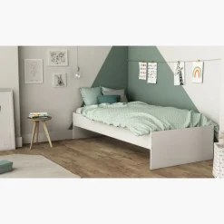Lit 90 x200 cm Tidy blanc mat