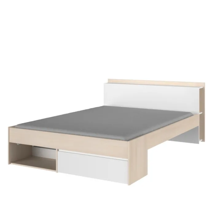 Lit 160x200 Most blanc/acacia clair