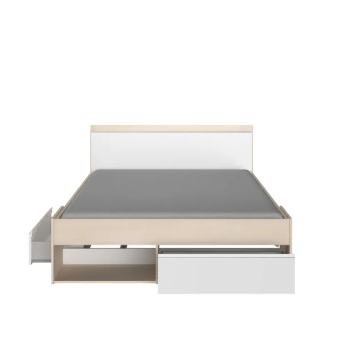 Lit 160x200 Most blanc/acacia clair