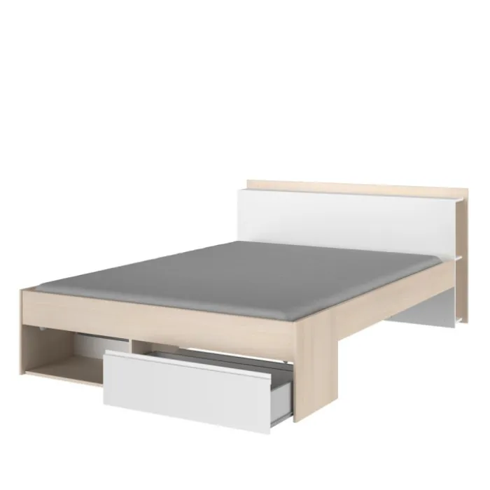 Lit 160x200 Most blanc/acacia clair