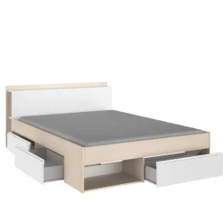 Lit 140x200 Most blanc/acacia clair