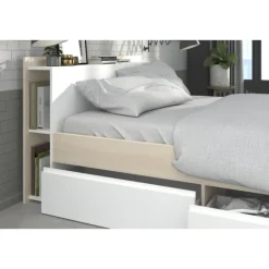 Lit 140x200 Most blanc/acacia clair