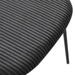 LOLA - Chaise velours cotelé gris