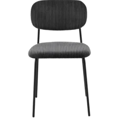 LOLA - Chaise velours cotelé gris