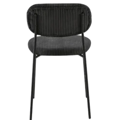 LOLA - Chaise velours cotelé gris