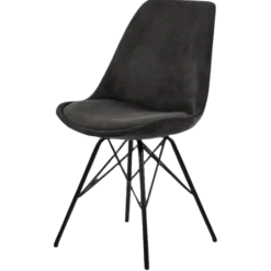 Lot de 2 chaises Eris dining hair anthracite wind 40