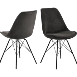 Lot de 2 chaises Eris dining hair anthracite wind 40