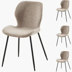 Lot de 4 chaises Ines Beige