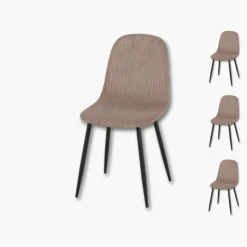 Lot de 4 chaises Mia - choco 5