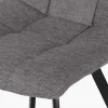 Lot de 4 chaises Tissu gris Stella