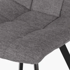 Lot de 4 chaises Tissu gris Stella