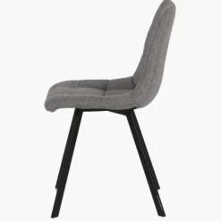 Lot de 4 chaises Tissu gris Stella