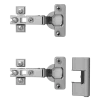 Lot de 2 charnières 110° pour portes battantes Casa