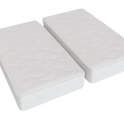 Lot de 2 matelas 90 x 200 cm - Roscoff ( relié par velcro )
