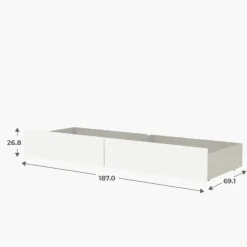 Lot de 2 tiroirs Blanc Mozaik
