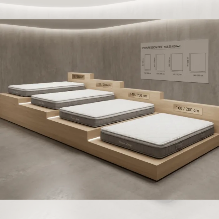 Matelas Oskar 90 x 200 cm Confort Pocket