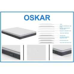 Matelas Oskar 90 x 200 cm Confort Pocket