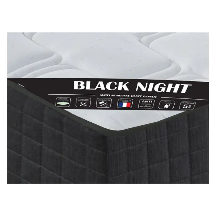 Matelas 180x200 Black Night mousse haute résilience