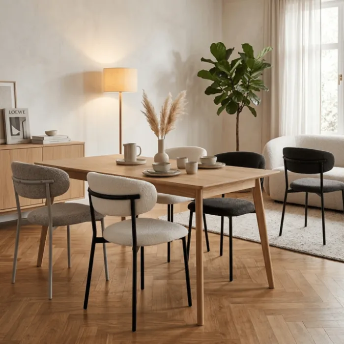 Maxima Chaise Bouclé Taupe