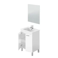 Meuble de salle de bain avec miroir et lavabo Brillo