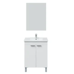 Meuble de salle de bain avec miroir et lavabo Brillo