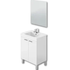 Meuble de salle de bain avec miroir et lavabo Brillo