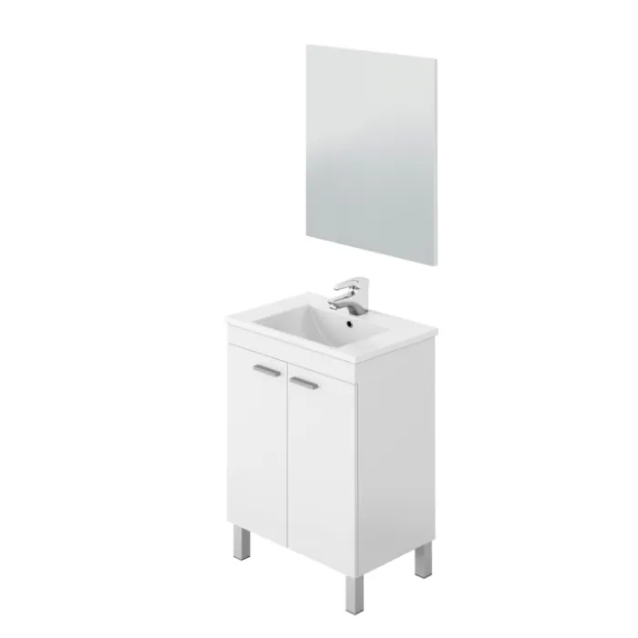 Meuble de salle de bain avec miroir et lavabo Brillo