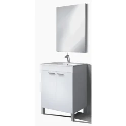 Meuble de salle de bain avec miroir et lavabo Brillo