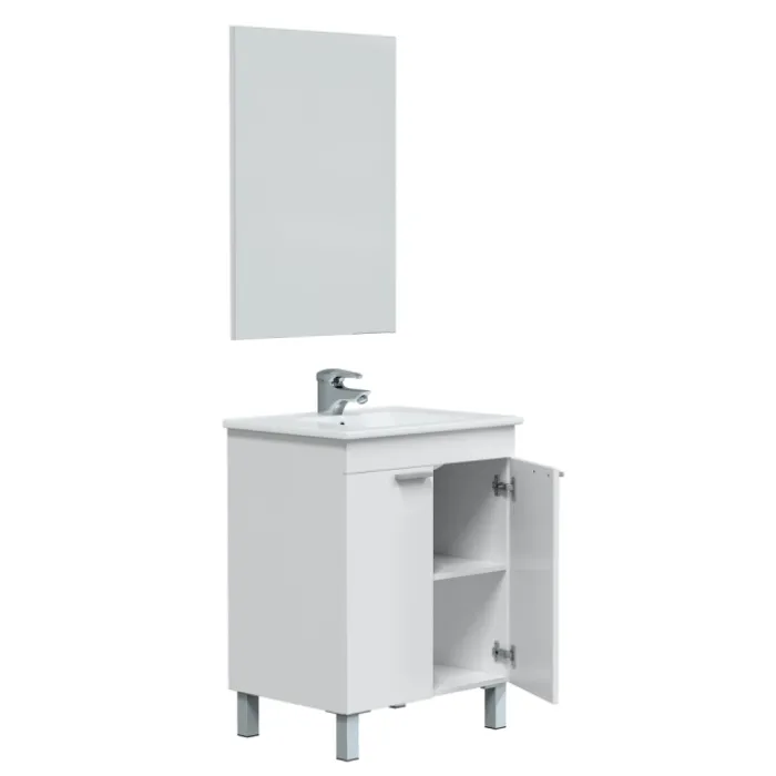 Meuble de salle de bain avec miroir et lavabo Brillo