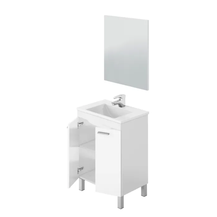 Meuble de salle de bain avec miroir et lavabo Brillo