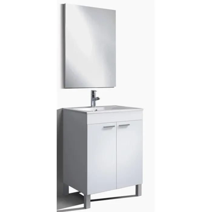 Meuble de salle de bain avec miroir et lavabo Brillo