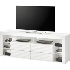 Meuble tv avec LED Goal blanc
